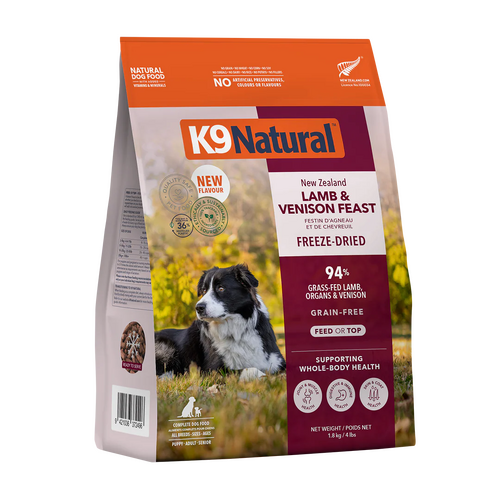K9 Natural Freeze Dried Dog Food - Lamb & Venison Feast - 1.8kg