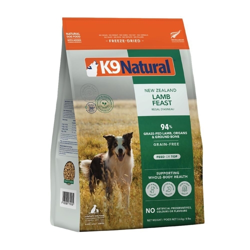 K9 Natural Freeze Dried Dog Food - Lamb Feast - 3.6kg