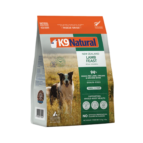 K9 Natural Freeze Dried Dog Food - Lamb Feast - 1.8kg