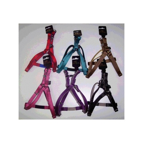 Elegantz Two-Tone Nylon Dog Harness - Large (25mm x 70-90cm) - Black/Fawn