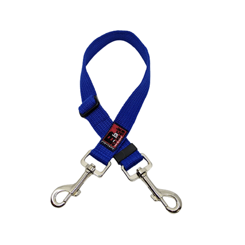 Black Dog Adjustable Double Snap Lead - Regular - 45/70cm - Blue