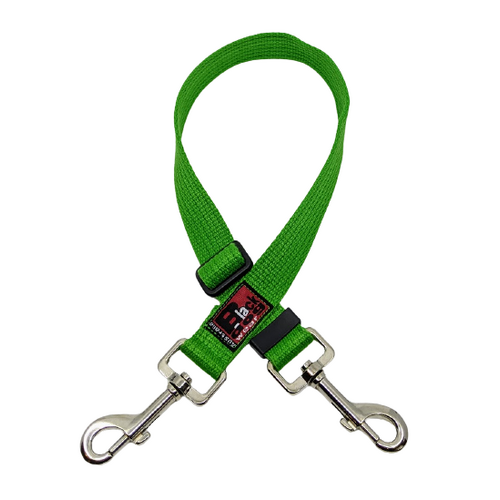 Black Dog Adjustable Double Snap Lead - Regular - 45/70cm - Green