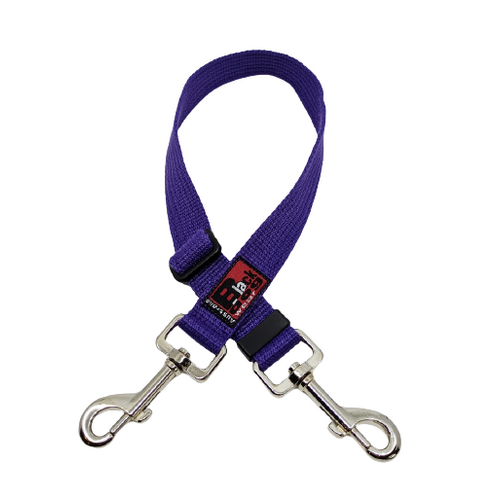 Black Dog Adjustable Double Snap Lead - Regular - 45/70cm - Purple