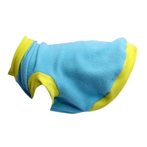 Pet One NightComfy Fleece Dog Coat - Blue/Lime