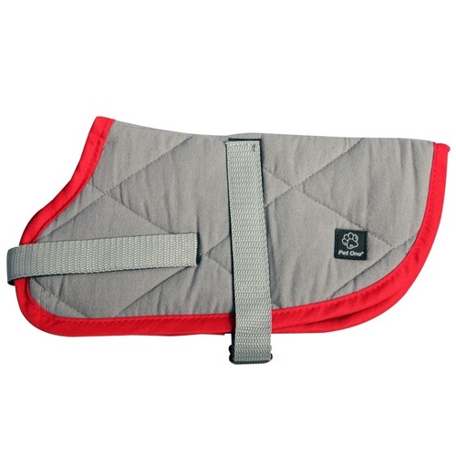 Pet One NightSleeper Dog Coat - Grey/Red