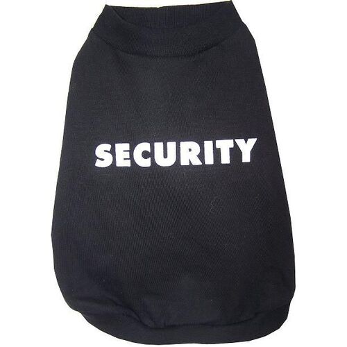 Black Security Dog Shirt - Size:1 (X-Small)